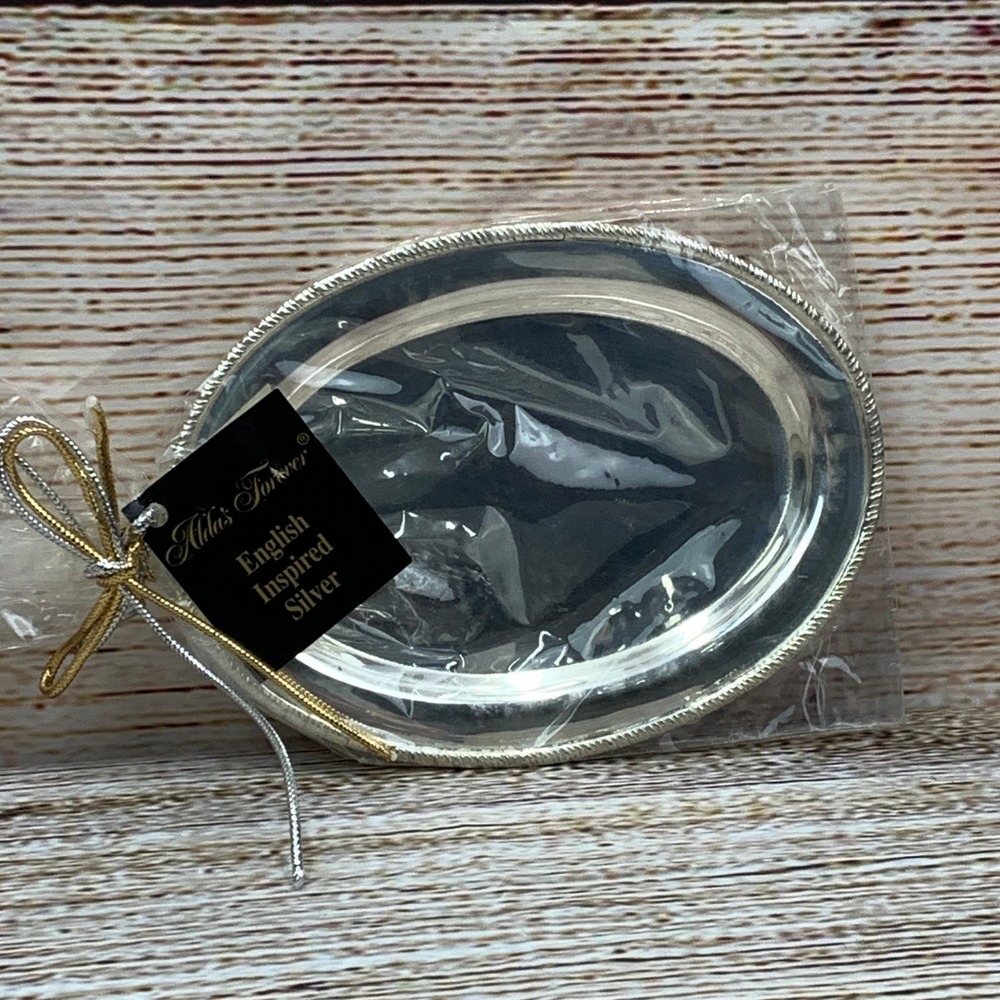 Aldas Forever‎ English Inspired Silver Plated Oval Decorative Tray New